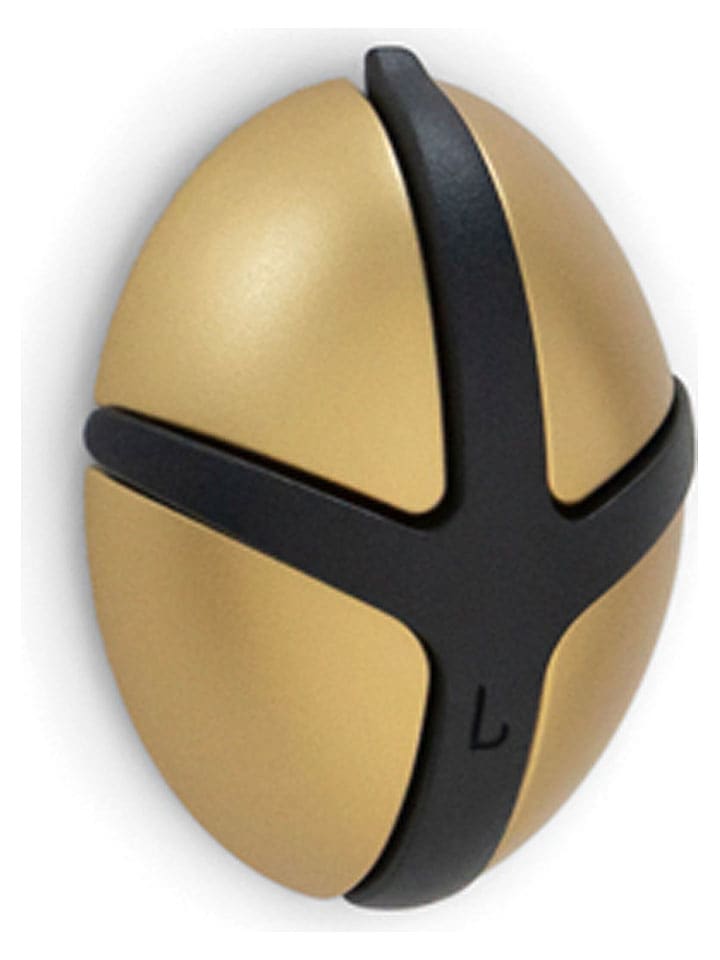 Spinder Design Garderobenhaken ''Tick'' in Gold/ Schwarz - (B)7,5 x (H)9,5 x (T)3,5 cm - onesize