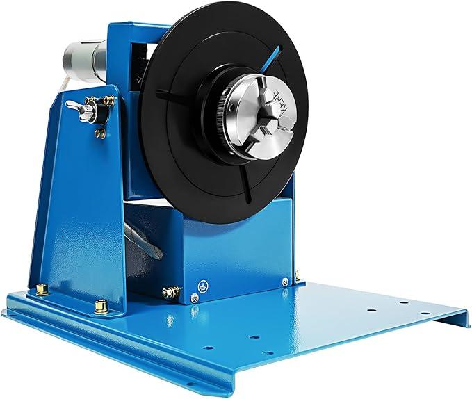0-90° Kipptisch Schweißpositionierer Schweißdrehtisch einstellbare Geschwindigkeit Schweißdrehtisch 10 kg(Horizontal)/5 kg(vertikal) Schweißtisch Schweißgeräte mit 3-Backenfutter