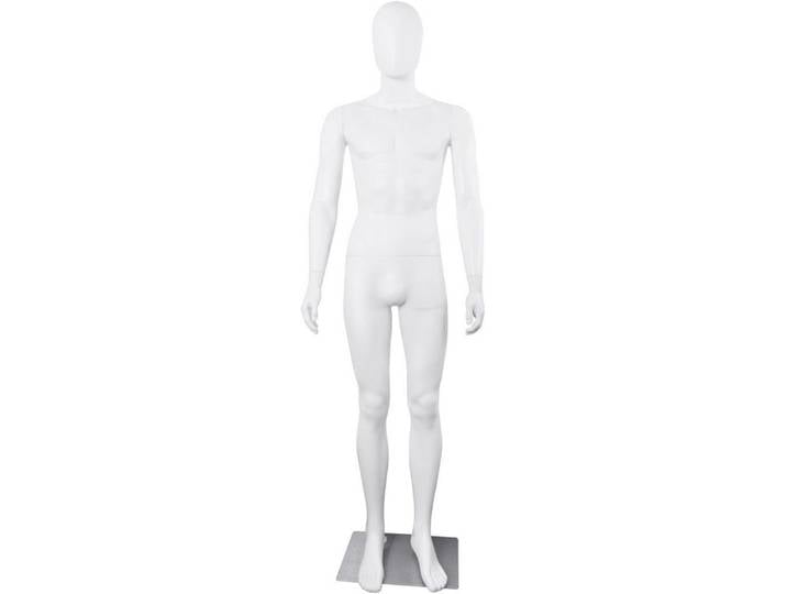 SHAREWIN Schneiderpuppe Ganzkörper Herrenpuppe 185cm, verstellbar, mit Metallfuß, Realistische kunststoffpuppe, gesichtslos – Schwarz / Weiß