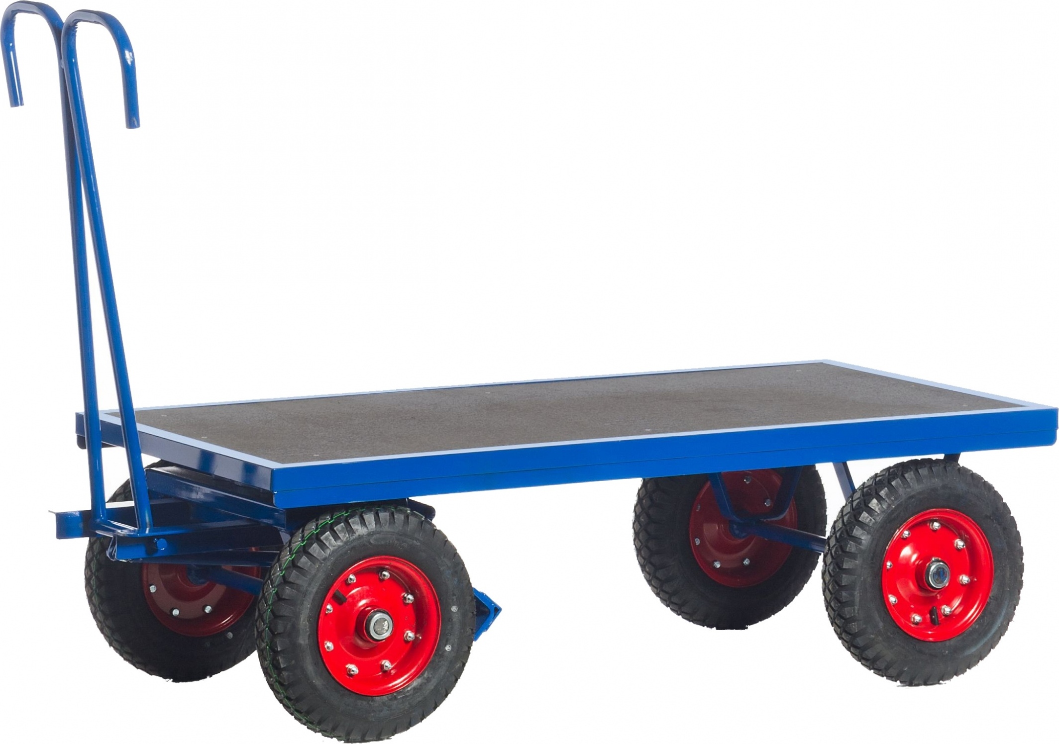 Rollcart Handpritschenwagen ohne Bordwände 2500x1250mm Ladefläche 1500kg Tragkraft Luft