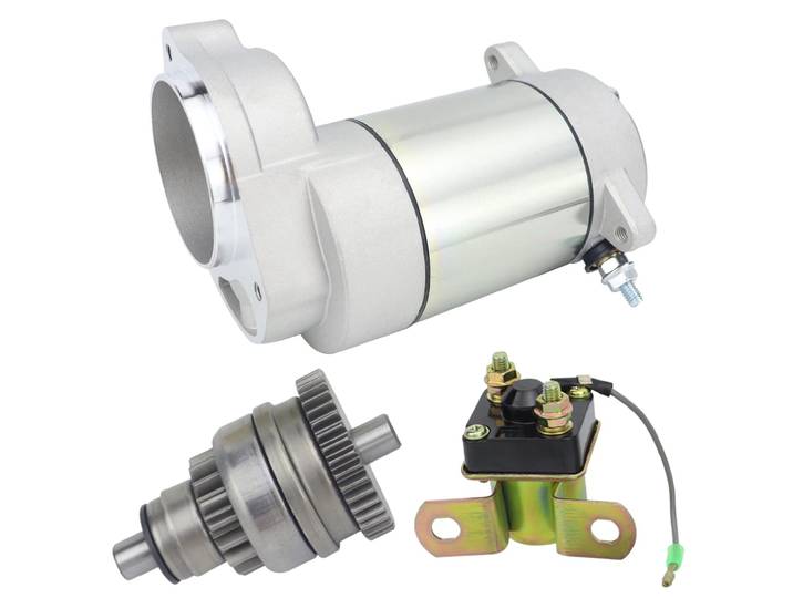 Démarreur, Bendix et relais pour Polaris 1985 – 2003 Xplorer Trail Blazer Trail Boss Scrambler Big Boss Sportsman Sport Xpress 400 350