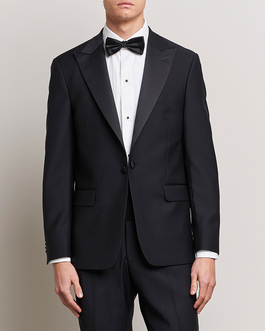 Oscar Jacobson Frampton Wool Tuxedo Blazer Black men 50 Sort