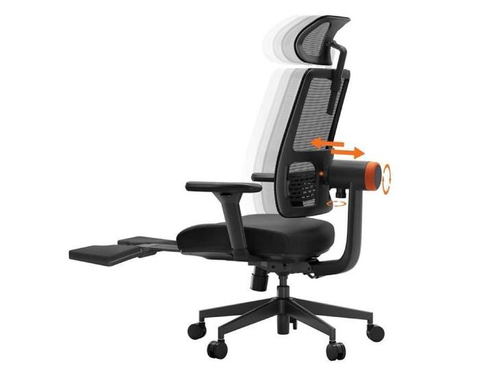 Chaise Ergonomique - NEWTRAL - MagicH-BP - Repose-Pieds - Dossier Automatique - Support Lombaire Adaptatif