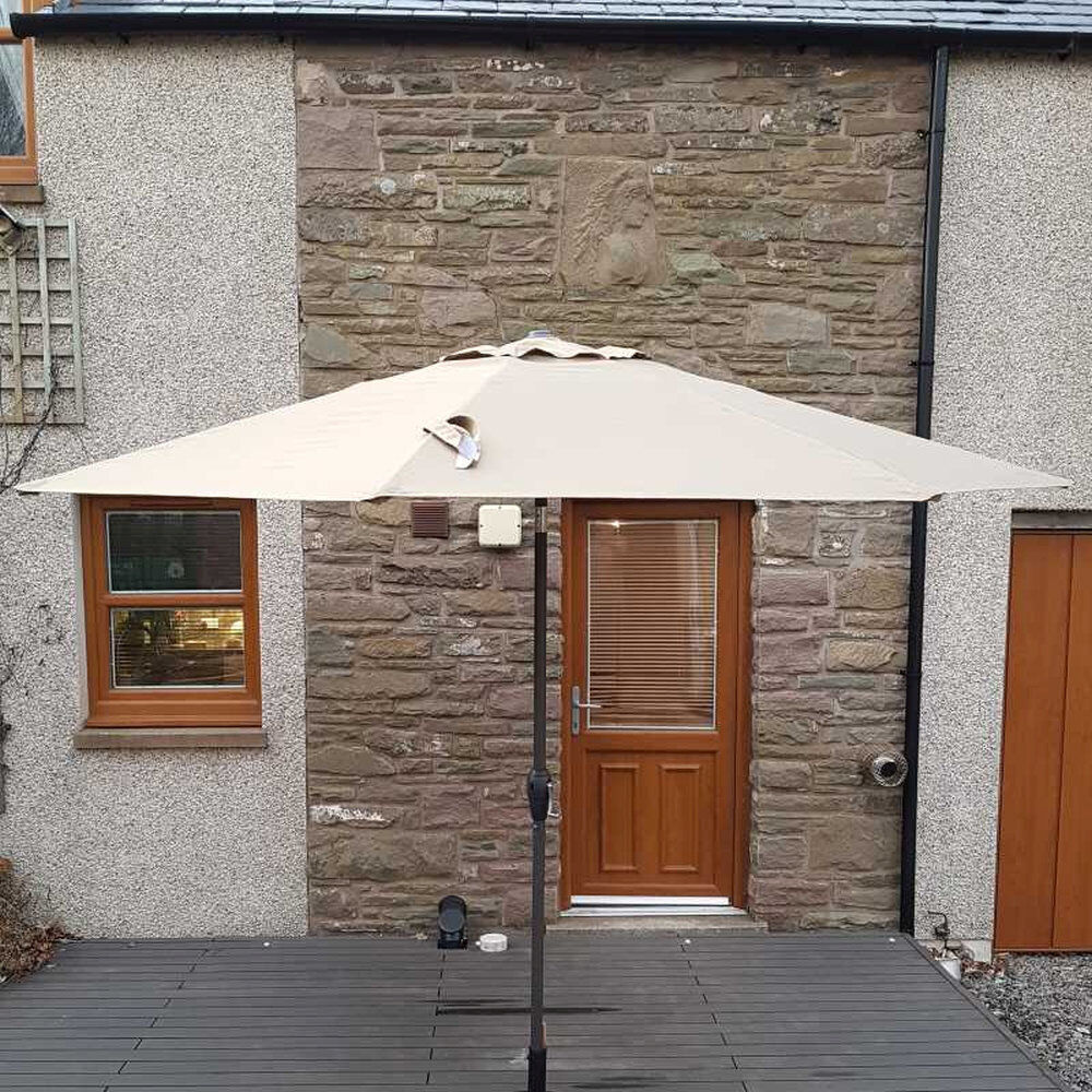 Freeport Park 270 cm W X 270 cm D Octagonal Tilt Market Parasol with Crank Lift Taupe 237cm H X 270cm W X 270cm D