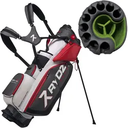 Rydz Sidekick QO9 Standbag dunkelgrau/weiss/rot