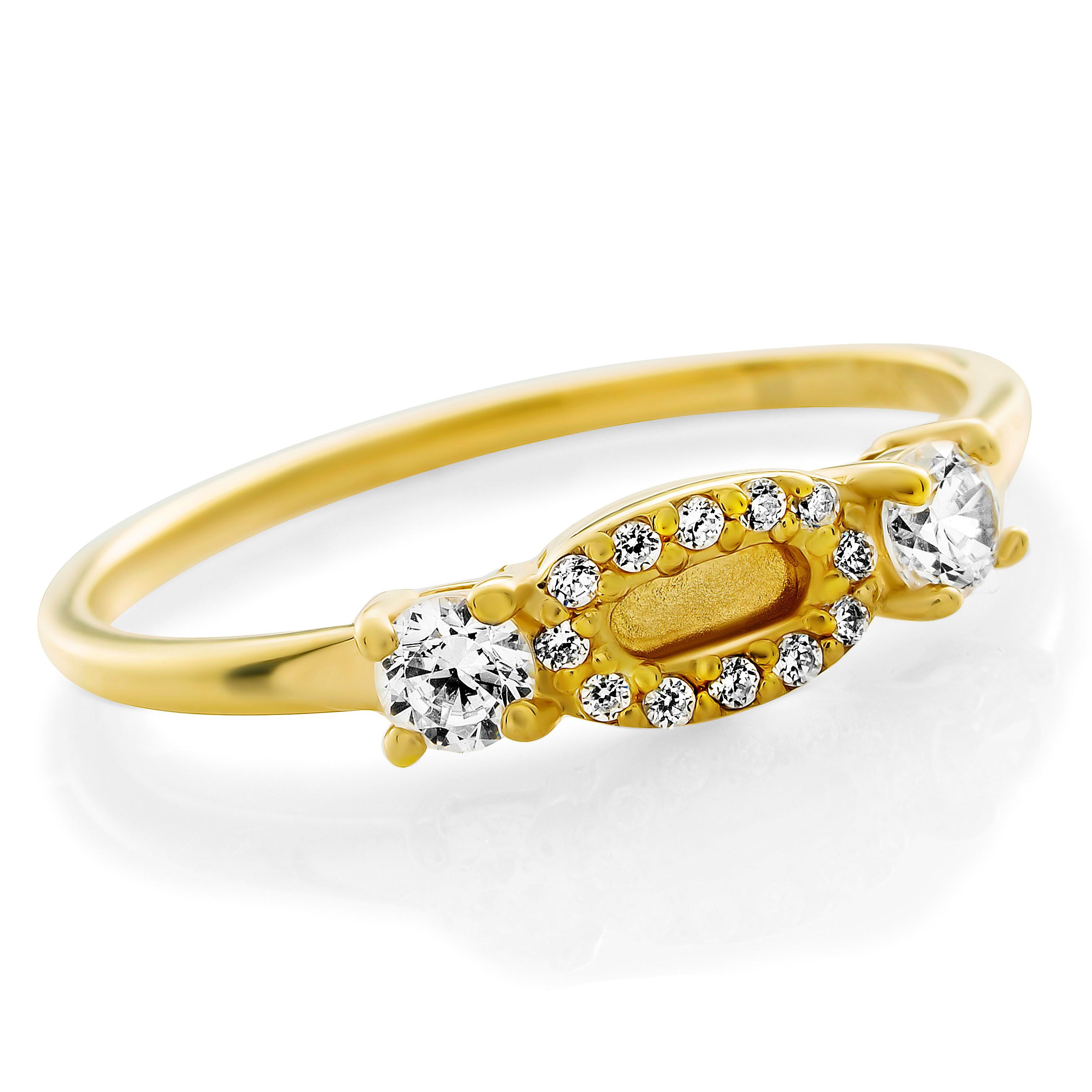 Orphelia 'Lily' Dames 925 Sterling Zilveren Ring - Goud ZR-7582/G