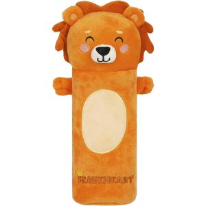 Legami Federmäppchen Super Soft! Lion, PPC0006, Schlamperetui, aus Stoff, orange