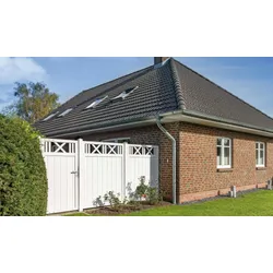 Zaunfeld Regensburg 90 x 180 auf 90 cm – Sichtschutzzaun aus Kunststoff mit Rankornament, Holzoptik – Sichtschutz für Garten & Terrasse