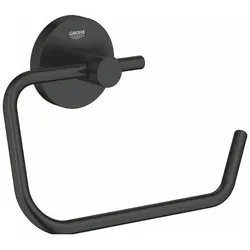 Grohe, Toilettenpapierhalter, Start QuickFix WC-Papierhalter, ohne Deckel, klebbar, mattschwarz