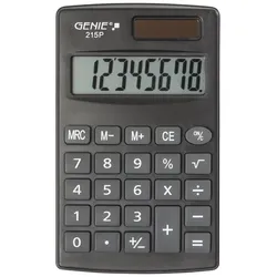 Genie 215 P Taschenrechner Tasche Einfacher Taschenrechner Schwarz