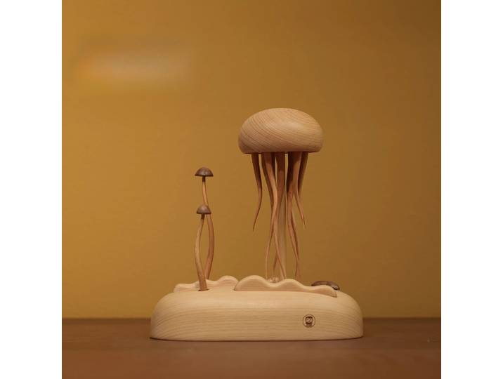 Méduse mécanique en bois, cadeau créatif fait à la main, artisanat, ornement mécanique amusant pour la décoration de table de la maison