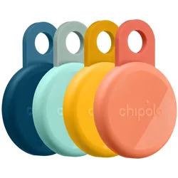 Chipolo LOOP Orange/Blau/Gelb/Minze 4-Pack (Apple Find My, Google Find Hub), Tracker, Orange, Blau, Grün, Gelb