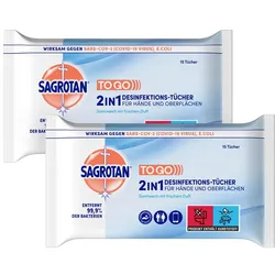 Sagrotan 2in1 Tücher 15er Doppelpack 2X15 St