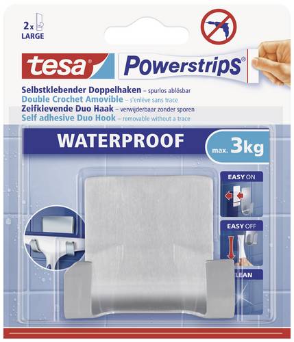 TESA POWERSTRIPS Waterproof Duohaken Metall Inhalt: 1St.