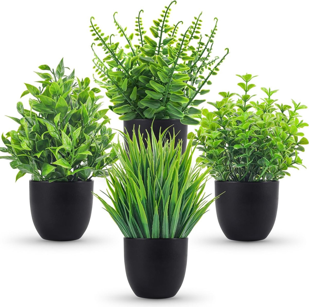 Set van 4 kunstplanten voor badkamer en thuisdecoratie