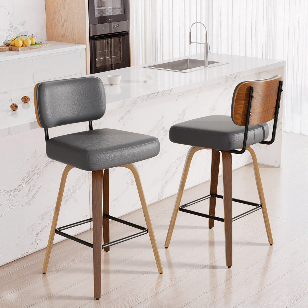 George Oliver Counter Stool Dark Grey 4