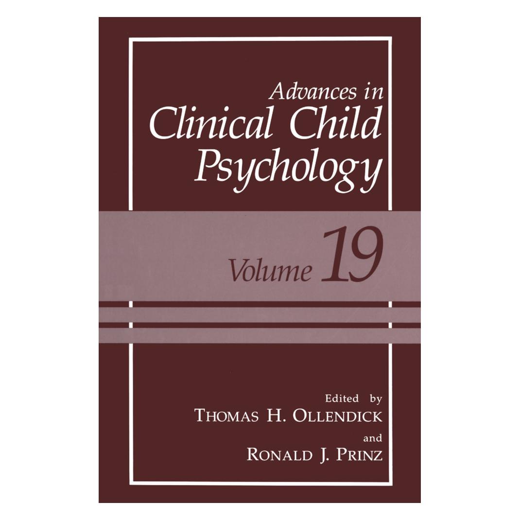 Springer Advances in Clinical Child Psychology (Englisch, Softcover, Ronald J. Prinz, Thomas H. Ollendick) (55539379)