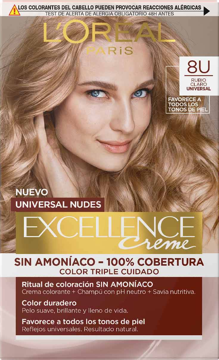 L'Oréal Paris Excellence Universal Nudes Triple Coloration 8U Light