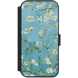 Nivocase Klapphülle für Apple iPhone 15 Handyhülle aus Kunst Leder NIVOflip schwarz Kunst Malerei Vincent (Apple iPhone 15), Smartphone Hülle, Schwarz