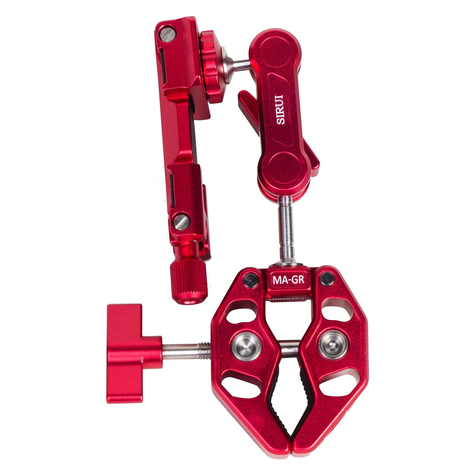 Sirui MA-GR Crap Clamp mit Magic Arm und Smartphone Halterung Rot (Stativklemme) (781059)