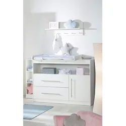 Roba Wickelkommode „Maren“, mit abnehmbarem Wickelansatz, breit, 2 Schubladen, Wickelhöhe 90,5 cm