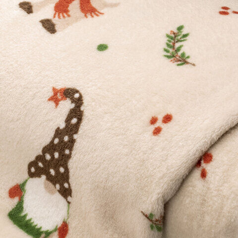 Wellness-Fleece "Wichtel", creme/rot