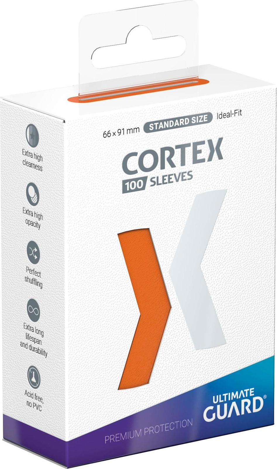 Ultimate Guard Cortex Hoesjes Standaardformaat Oranje 100 stuks