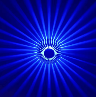 Inspire Curations 3W Sunburst LED Wall Light Colorful Decorative Sconce blue Light