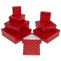 OOTB Rote Geschenkkartonage Shiny Hearts