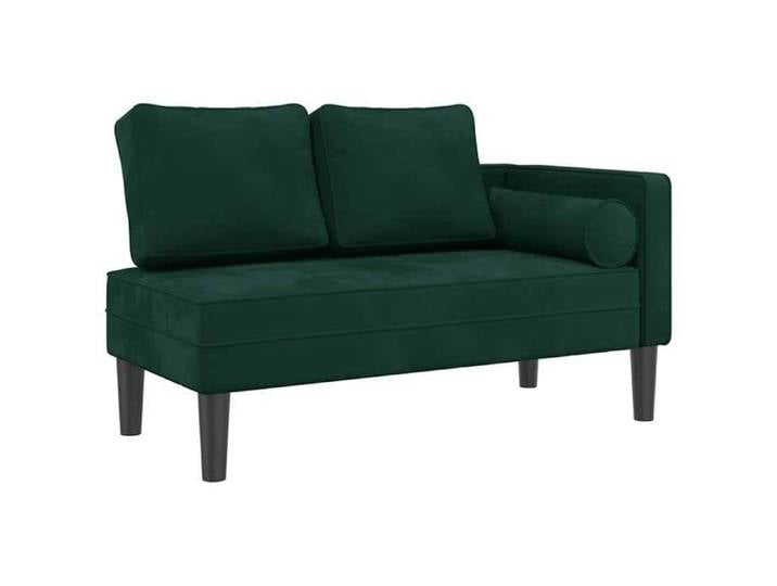 Sales Season Chaise longue Simple（1 PC) - SHIELD - Siège long/MÉRIDIENNE - avec coussins vert foncé velours 4416737