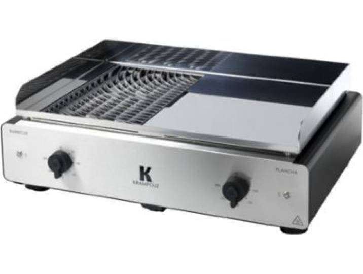 Krampouz - Plancha Électrique Gecio2oa00 Gecio2oa00 Inox Zones Barbecue/Plancha 2 Brûleurs À Poser, 70x40 Cm