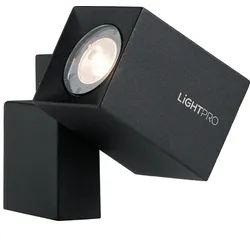 Lightpro Wandleuchte Quartz Schwarz Alu 120 lm