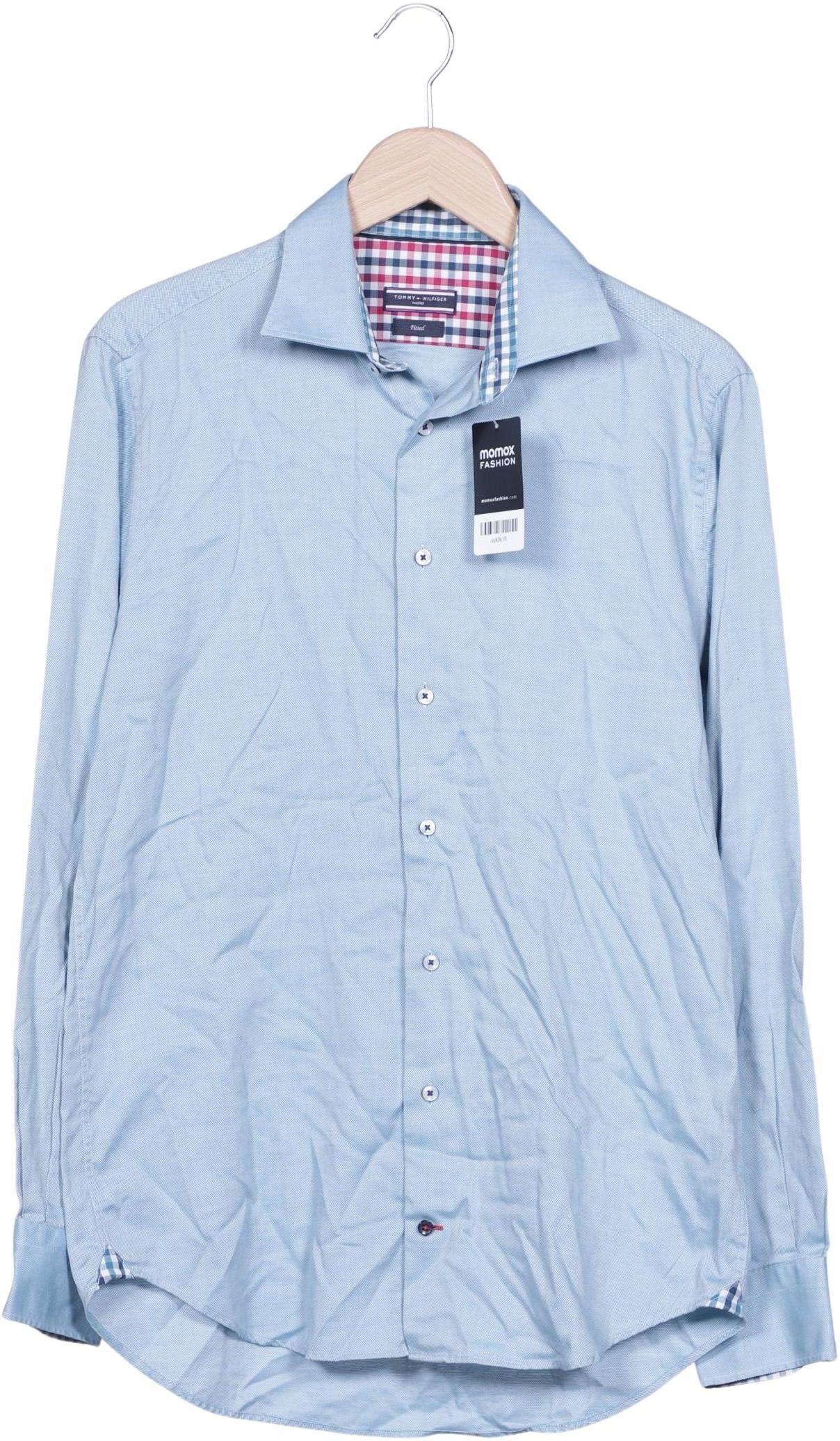 Tommy Hilfiger Tailored Herren Hemd, Hellblau, Gr. 39, Baumwolle - Second Hand