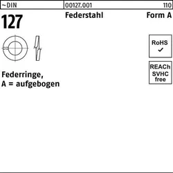 Federring DIN 127 A 39 Federstahl 25 Stück