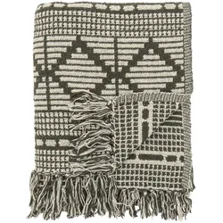 Bloomingville Decke Gutte aus recycelter Baumwolle, 160 x 130 cm