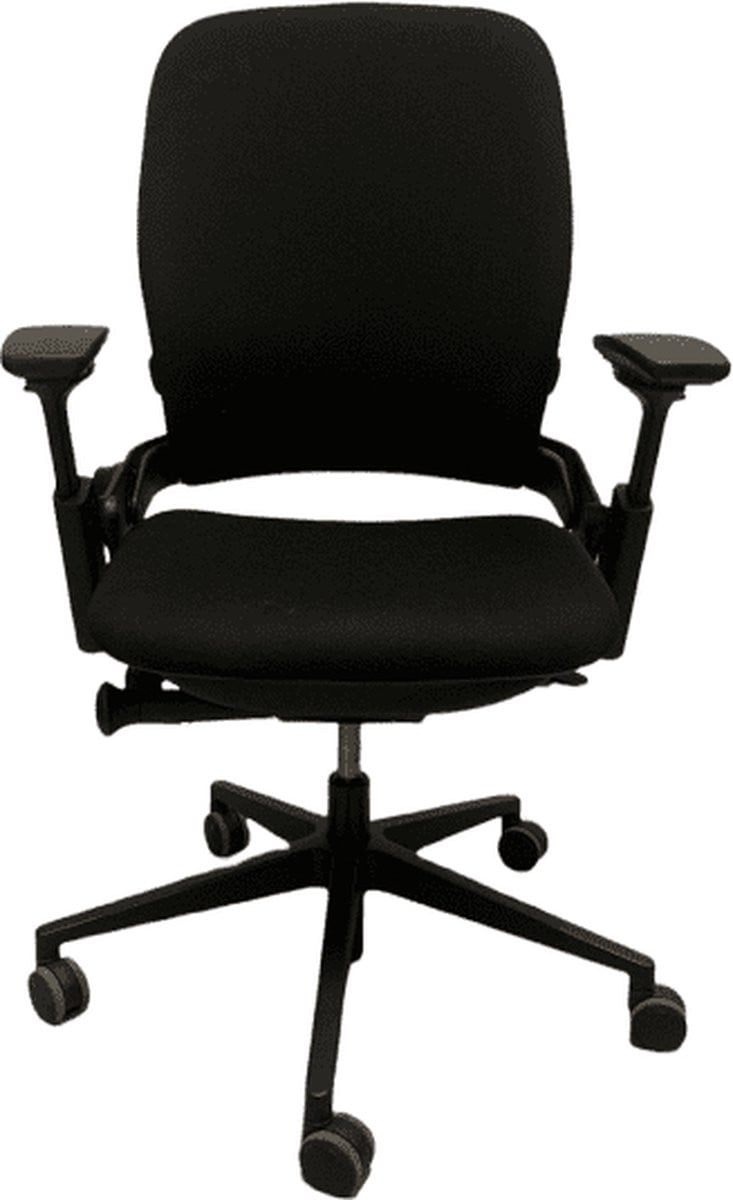 Steelcase Leap V2 ergonomische bureaustoel met armleuningen - Zwart