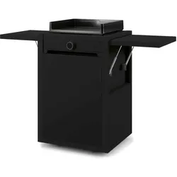 Plancha Grill Modern Elektro 45 Schwarz auf Rollwagen