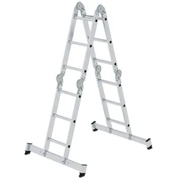 PROREGAL Vielzweckleiter 4-teilig mit nivello®-Traverse 4x3 Sprossen