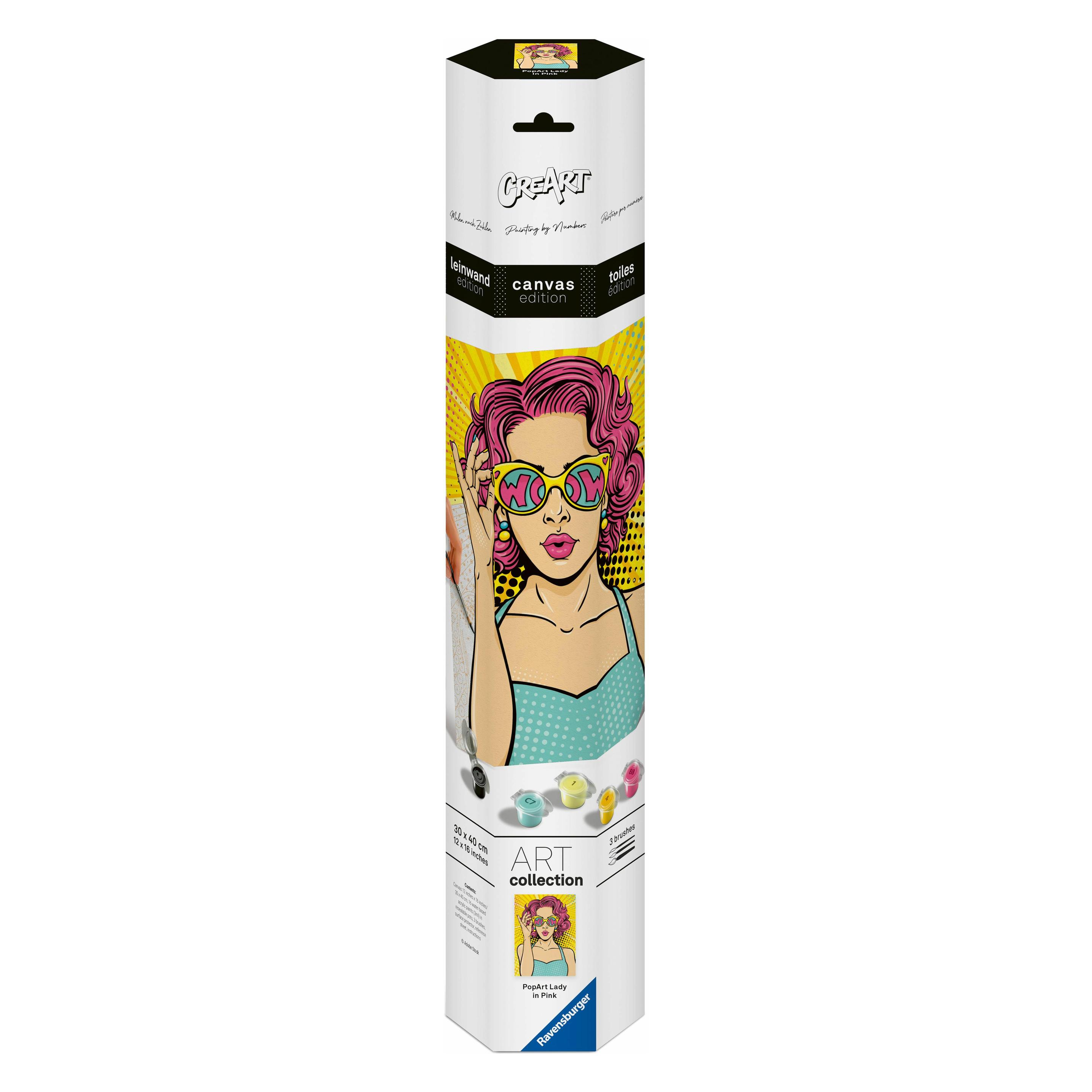 Ravensburger CreArt Canvas Leinwand - Lady in Pink (PopArt) (25857)