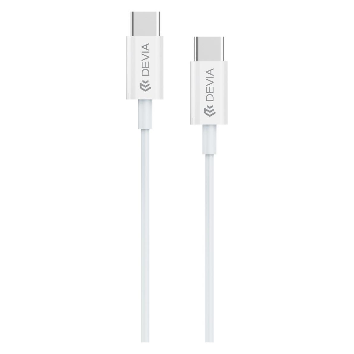 Devia Kabel Smart PD USB-C - USB-C 3A 60W 20V weiss (1 m, USB 3.2 Gen 1, 60 W) (43075235)