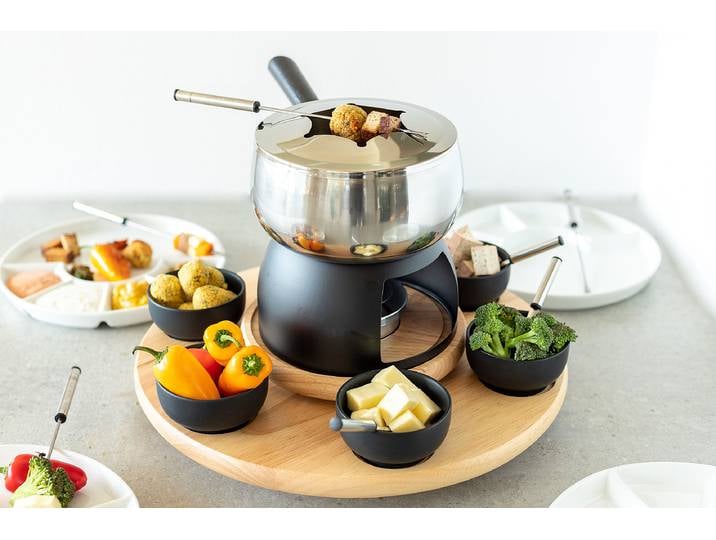 Fondueset Vecio 23-teilig 22 x 42 x 43cm Silber/Silber