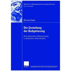 Die Gestaltung der Budgetierung, Fachbücher von Michael Zyder
