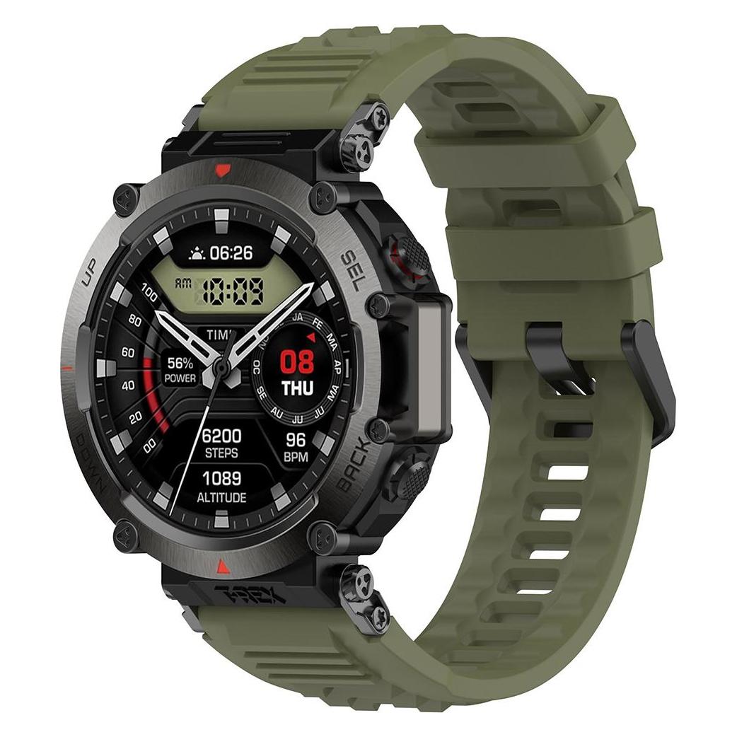 Techsuit - Watchband (W067) - Amazfit T-Rex Ultra - Dark Green (Silicone, TPU) (56361834)