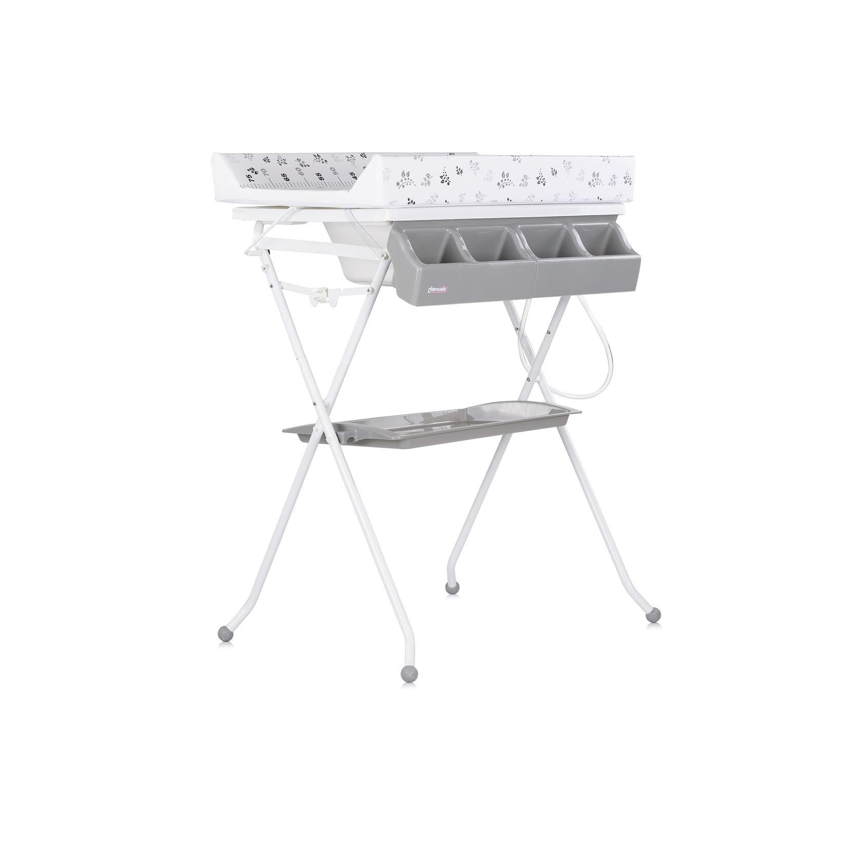 Chipolino Babywanne Wickeltisch 2 in 1 Aqua Zubehörfach klappbar Ständer Stopfen grau