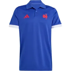 adidas FFR Frankreich Rugby Supporters Poloshirt Herren KF1729 - semi lucid blue M