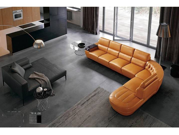 Xlmoebel Ecksofa Designer Leder Couch Polster Sitz Landschaft Garnitur, Ecksofa 4 Teile, Made in Europa
