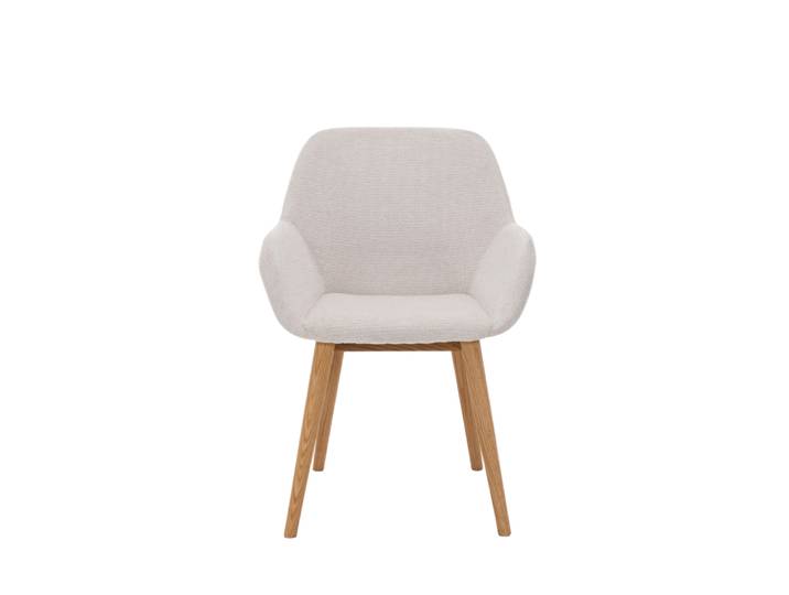 Chaise repas tissu beige