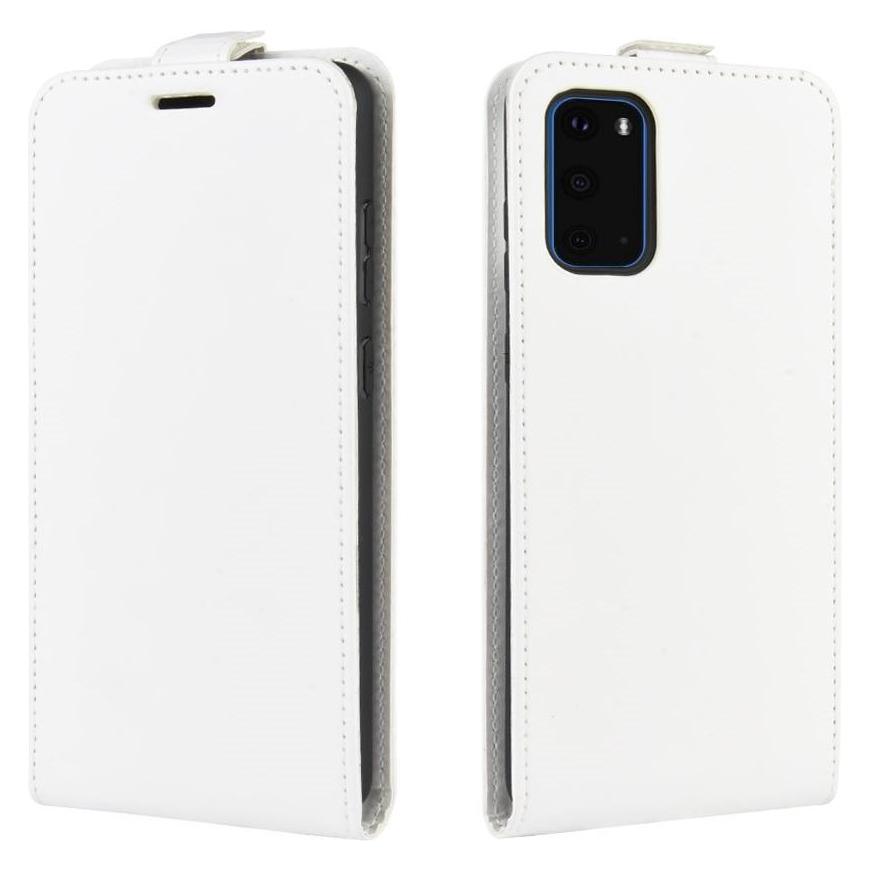 Cover-Discount Galaxy S20 - Klassisches Leder Flip Case vertikal weiss (Samsung Galaxy S20) (101223915B)