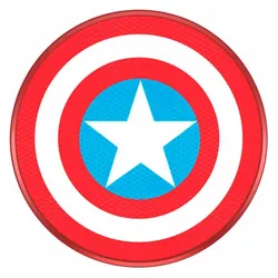 Disney Marvel Captain America (2.50 h), Bluetooth Lautsprecher, Rot, Weiss