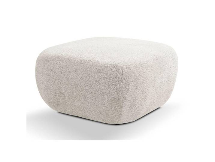 Sepro Meble Pouf Hellgrau LIO Bezogene Abriamo Stoff Auf Schwarzen Niedrigen Beinen, Grau, 75x39x75 cm, Wohnzimmer, Sessel, Hocker & Hockerbänke, Poufs